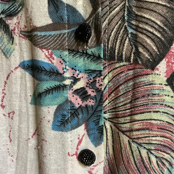 Women Floral Cotton Blend Button Down Maxi Shirt Dress Size L - Picture 2 of 6